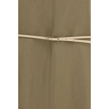 Bicolor Viscose Long Dress