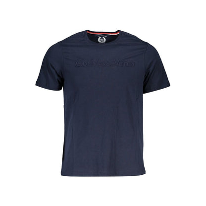 Blue Cotton Men T-Shirt