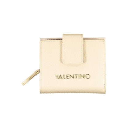 Beige Polyurethane Women Wallet
