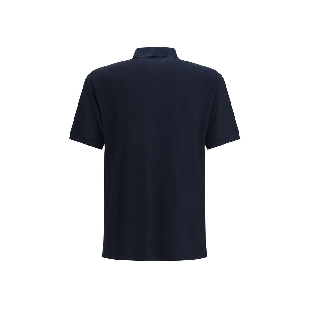 Blue Viscose Polo Shirt