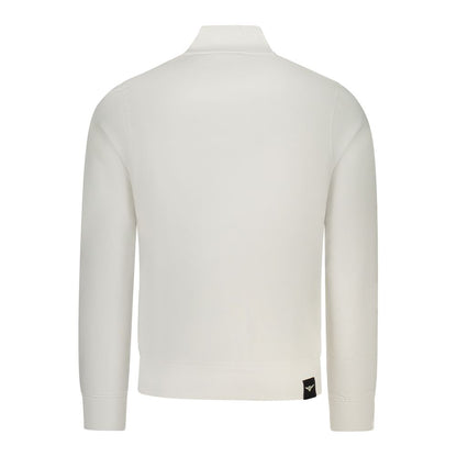 White Cotton Men Sweatshirt