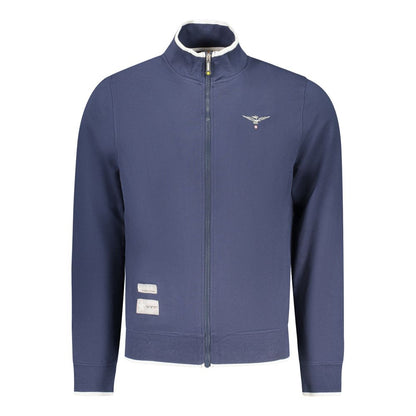 Blue Cotton Men Sweatshirt