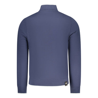 Blue Cotton Men Sweatshirt