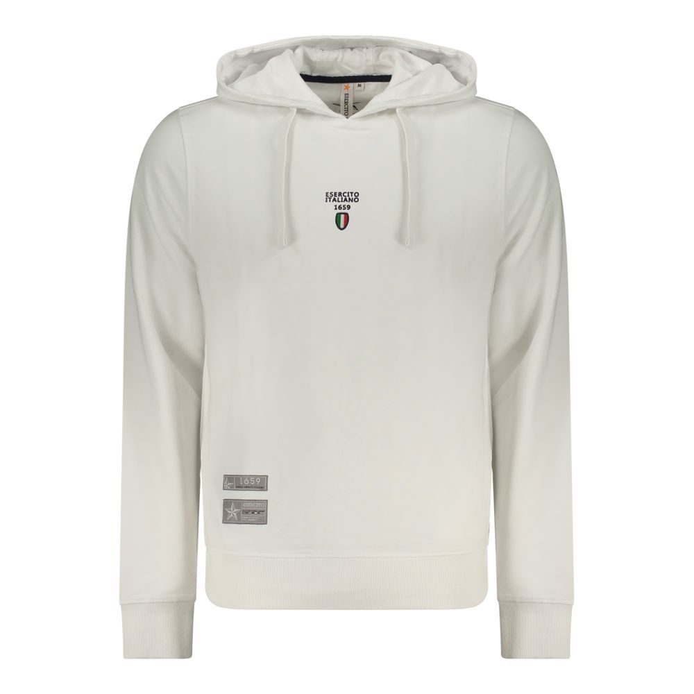 White Cotton Men's Hoodie