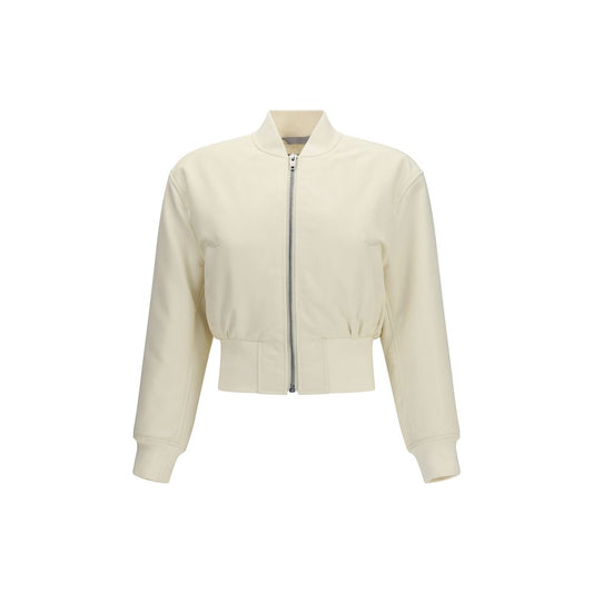 Beige Polyester Bomber