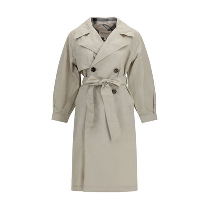 Beige Polyamide Trench Coat