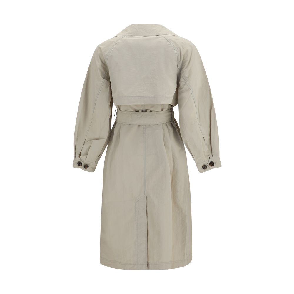 Beige Polyamide Trench Coat