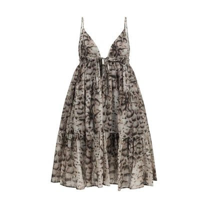 Beige Cotton Casual Dress