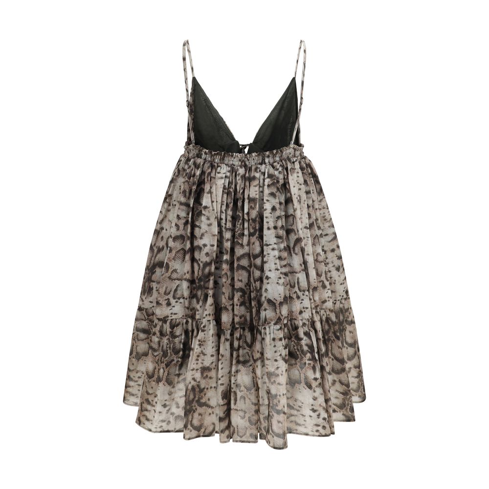 Beige Cotton Casual Dress