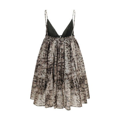 Beige Cotton Casual Dress