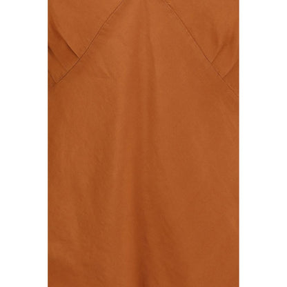 Orange Silk Sleeveles T-Shirt