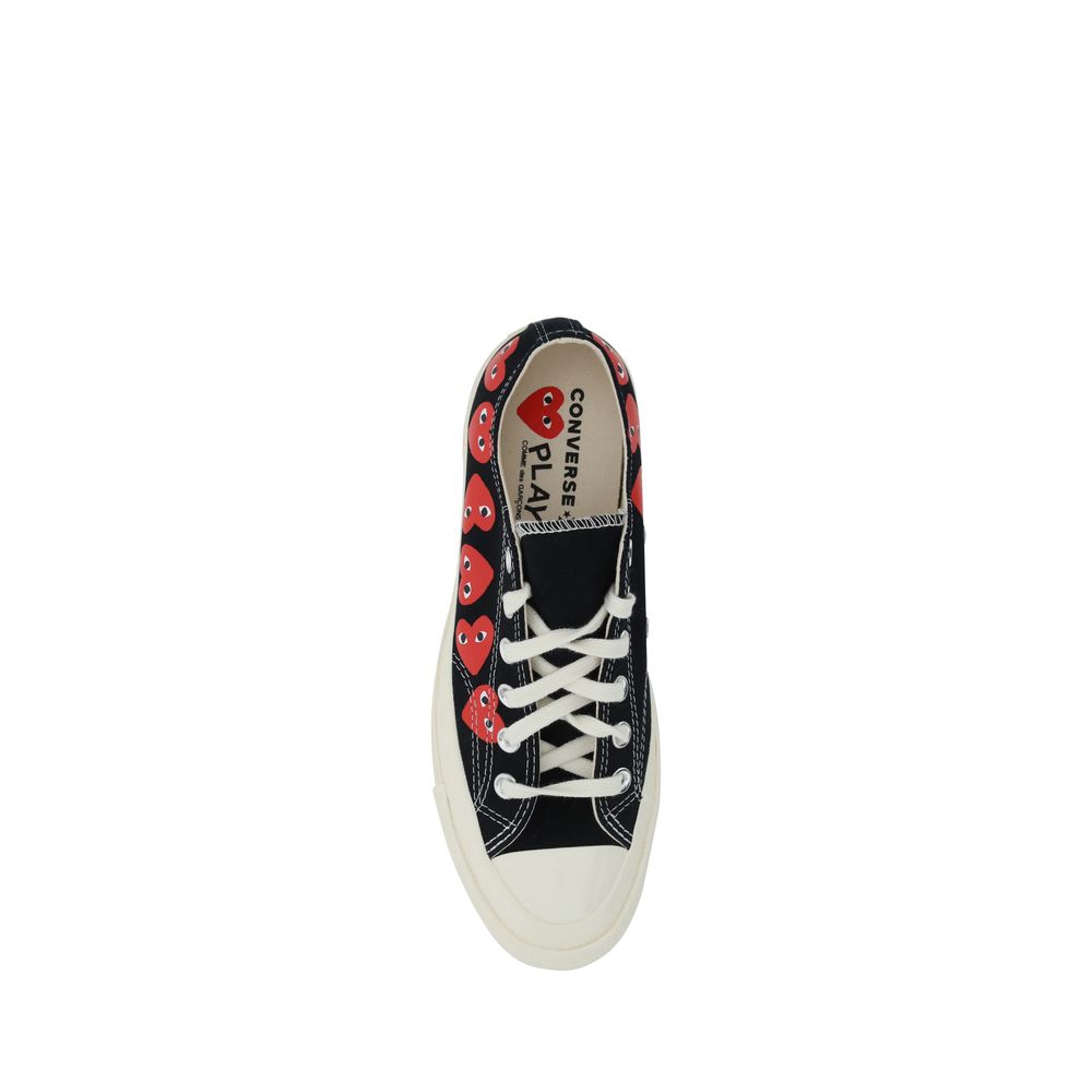 Black Canvas Low Top Sneakers