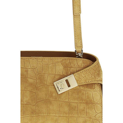 Beige Calf Leather Bos Taurus Clutch Bag