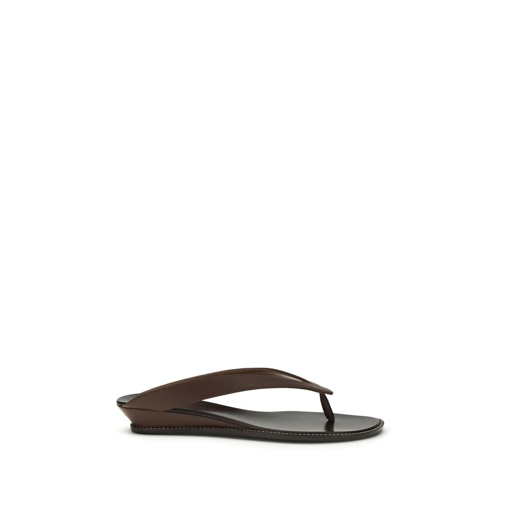 Brown Calf Leather Bos Taurus Platform Sandals