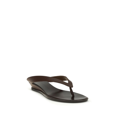 Brown Calf Leather Bos Taurus Platform Sandals