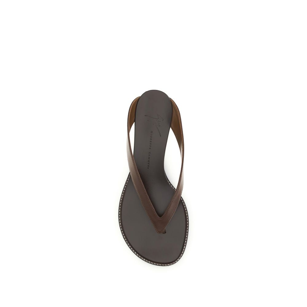 Brown Calf Leather Bos Taurus Platform Sandals