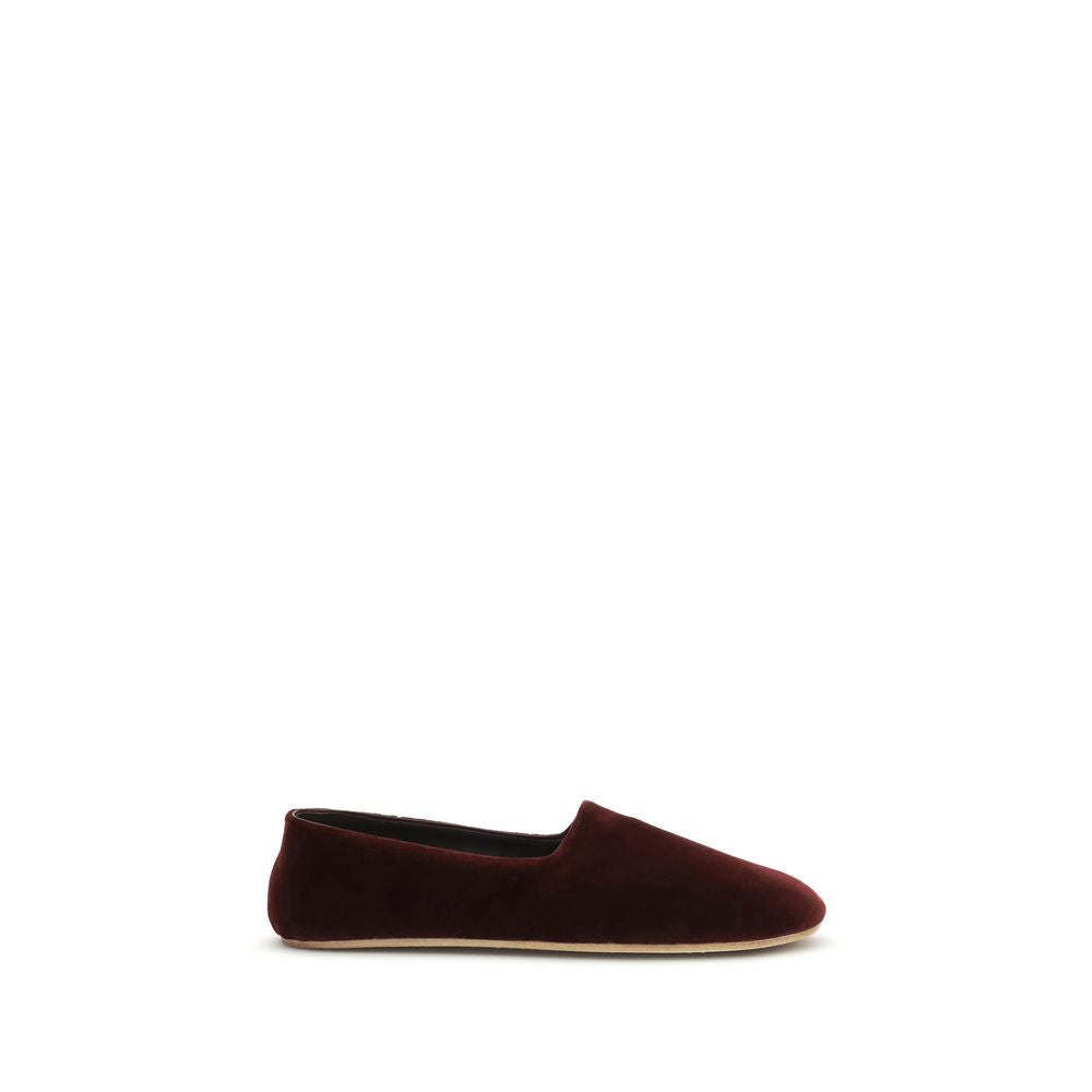 Bordeaux Cotton Slip-On Loafers