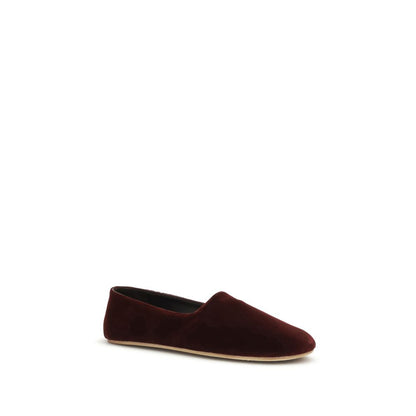 Bordeaux Cotton Slip-On Loafers
