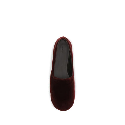 Bordeaux Cotton Slip-On Loafers