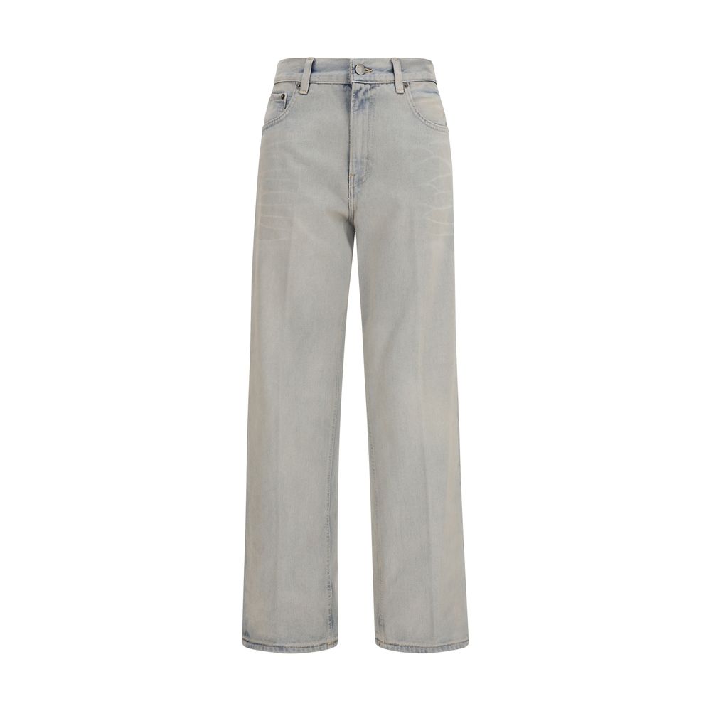Blue Cotton Relaxed Fit Jeans