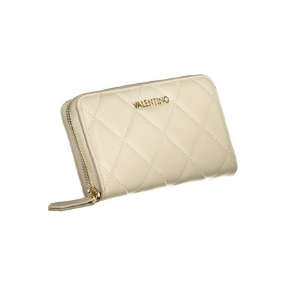 Beige Polyurethane Women Wallet