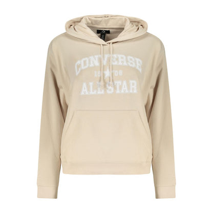 Beige Cotton Women's Hoodie