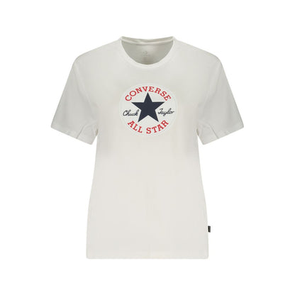 White Cotton Womens T-Shirt