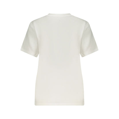 White Cotton Womens T-Shirt