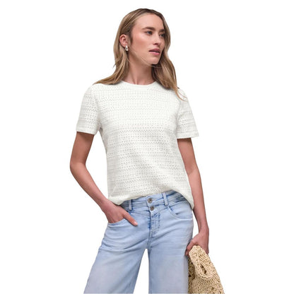 Cream Cotton T-Shirt