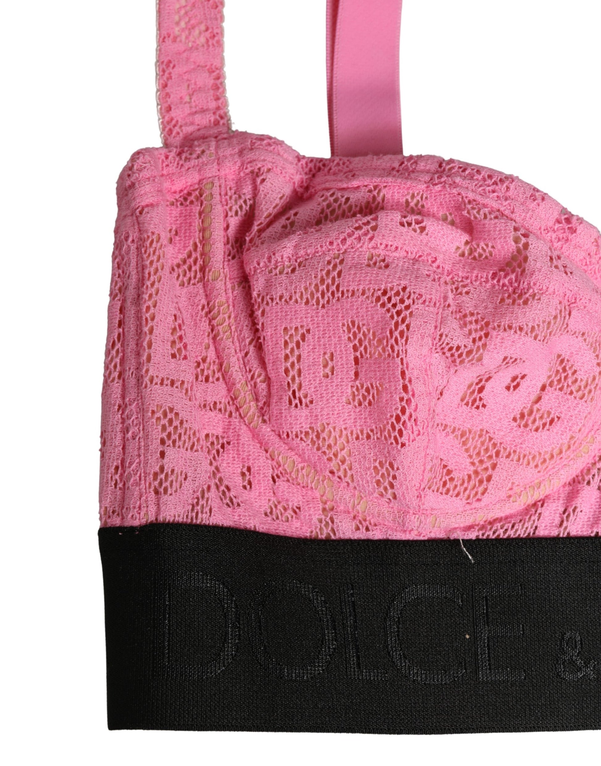 Pink Semi-Pad Underwire Balconette Bra Underwear