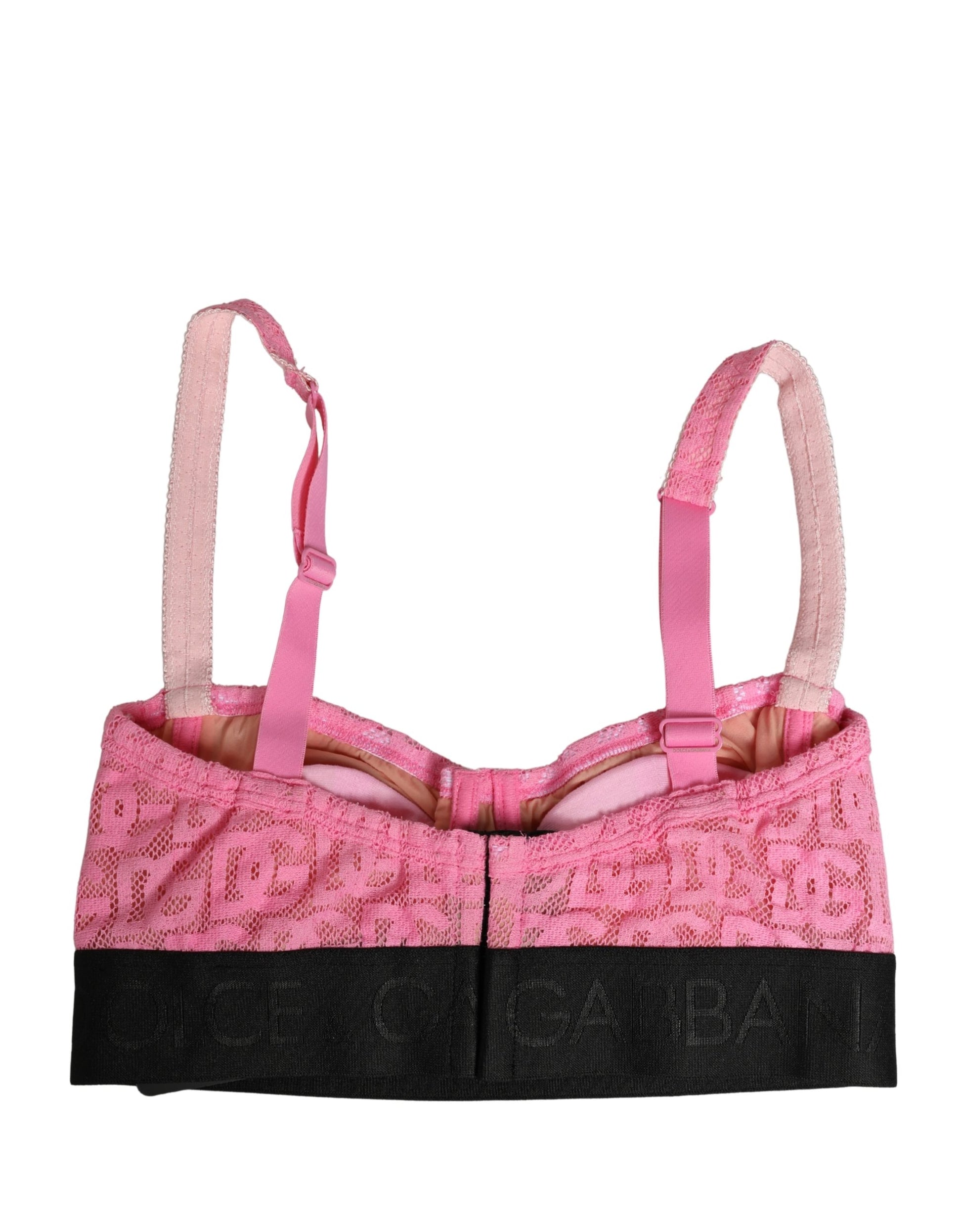 Pink Semi-Pad Underwire Balconette Bra Underwear