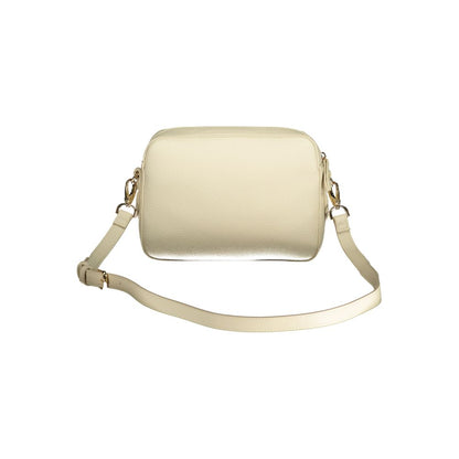 Beige Polyurethane Women's Bag