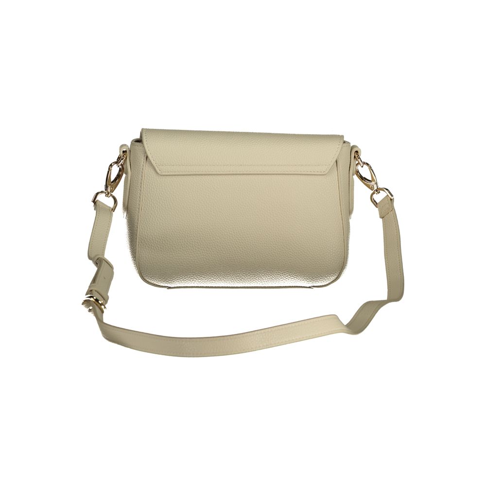 Beige Polyurethane Women's Bag