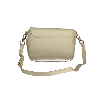 Beige Polyurethane Women's Bag
