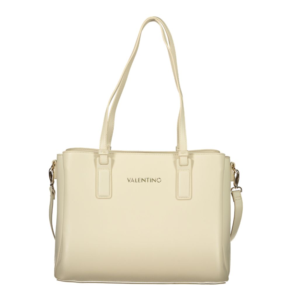 Beige Polyurethane Women's Bag