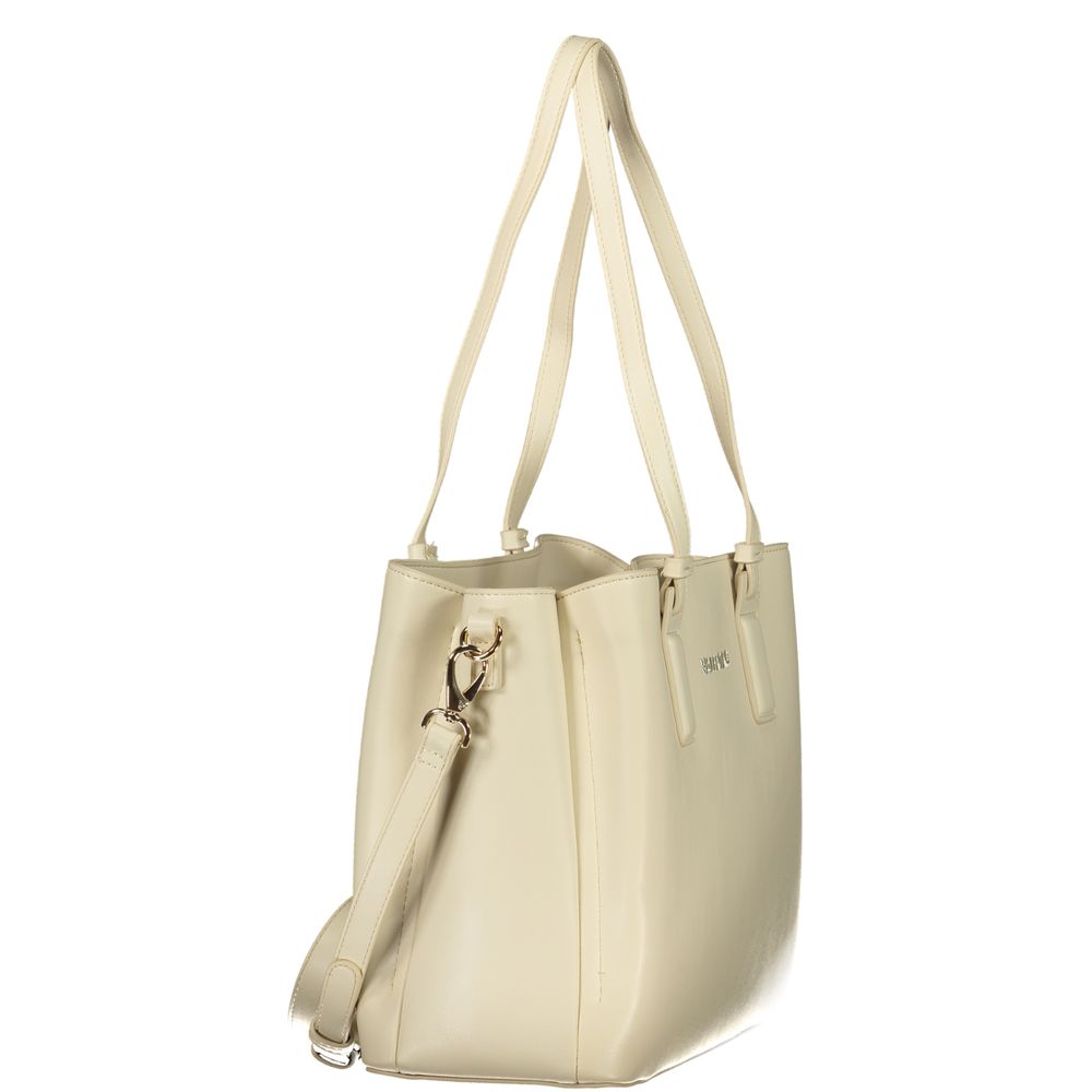 Beige Polyurethane Women's Bag