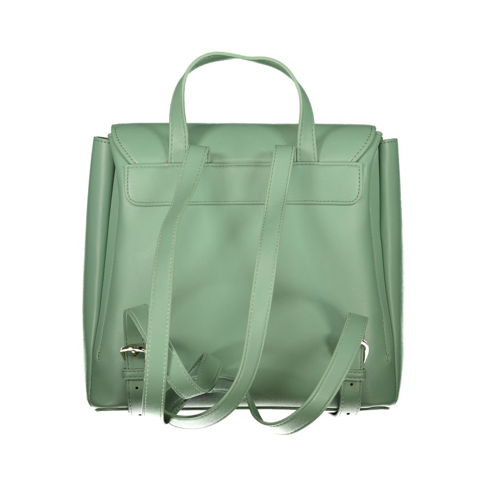 Green Polyurethane Women's Backpack