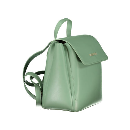 Green Polyurethane Women's Backpack
