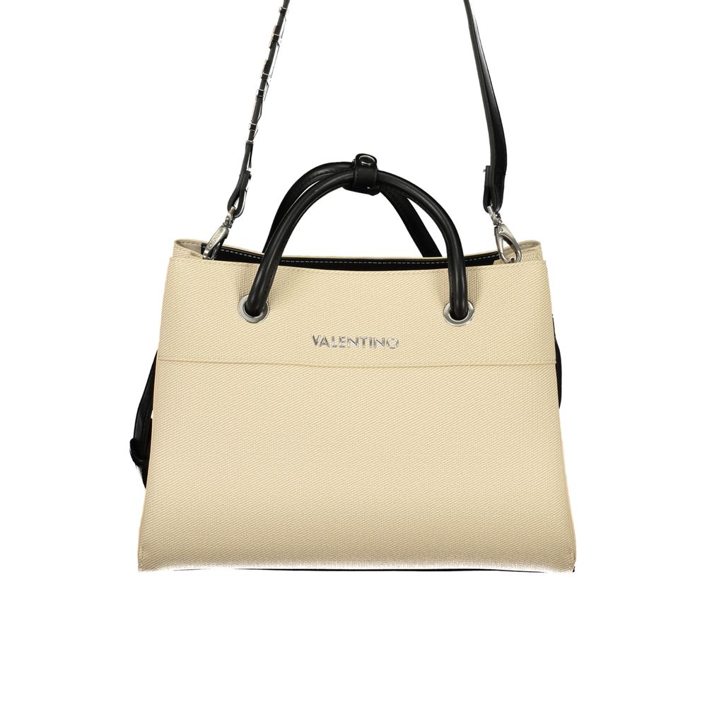 Beige Polyurethane Women's Bag