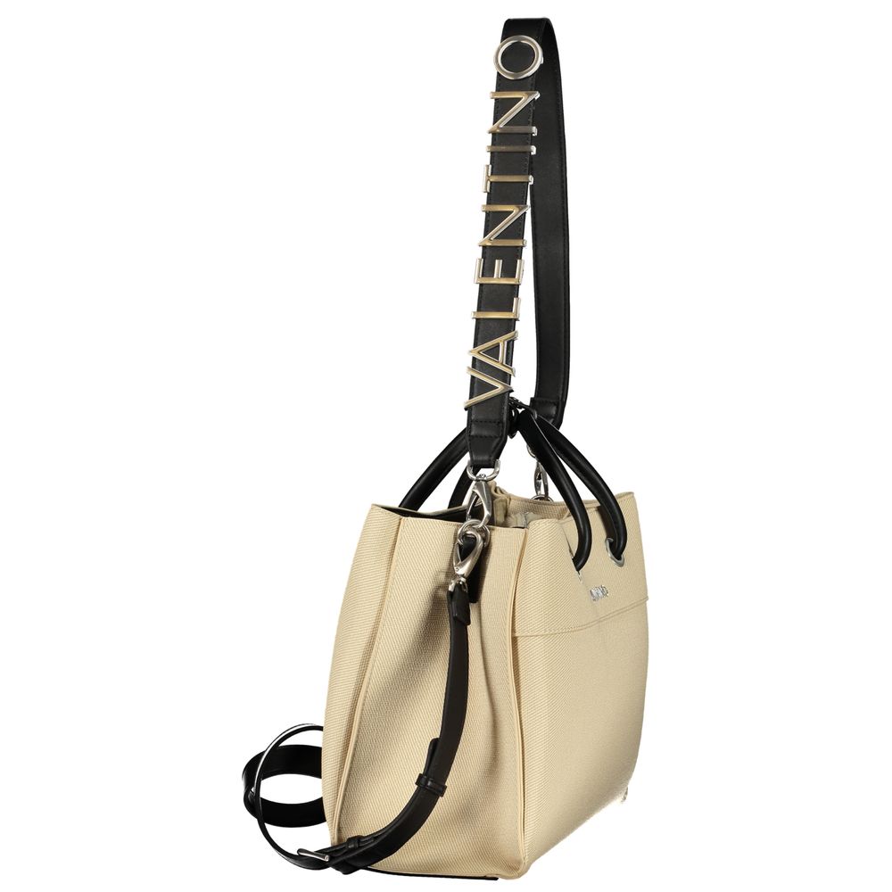 Beige Polyurethane Women's Bag