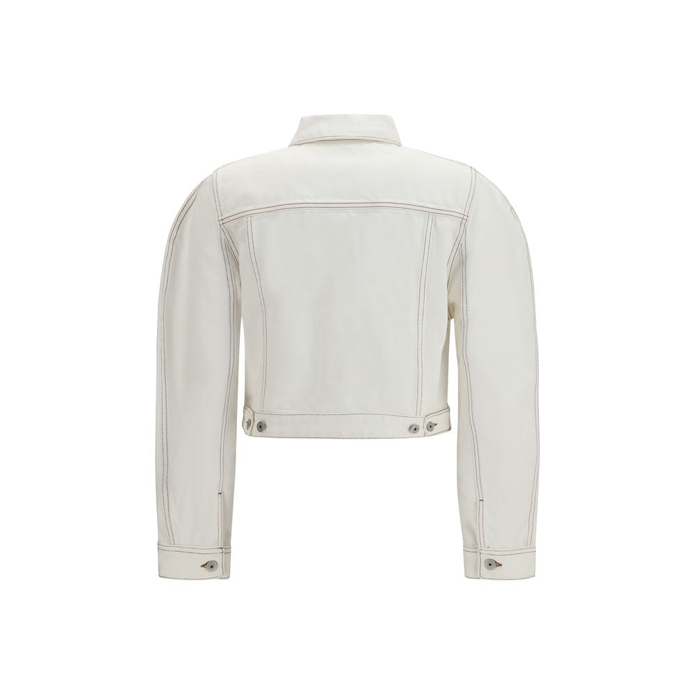 White Cotton Denim Jacket