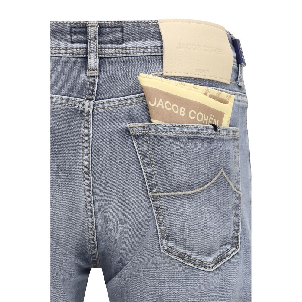 Blue Cotton Slim Fit Jeans