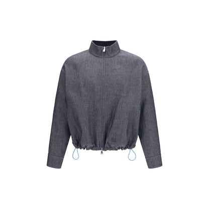 Blue Linen Denim Jacket