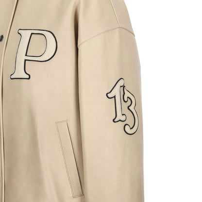 Beige Calfskin Bomber