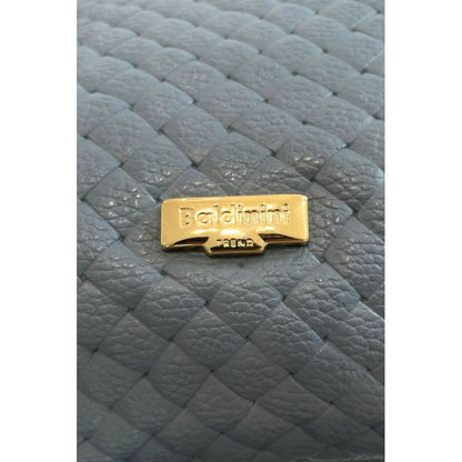 Blue Leather Women Handbag