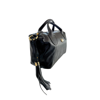 Black Leather Women Handbag