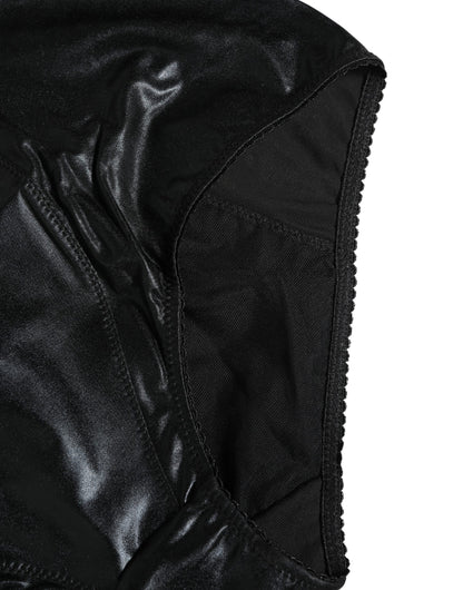 Black High Waisted Slip Girdle Panty Underwear