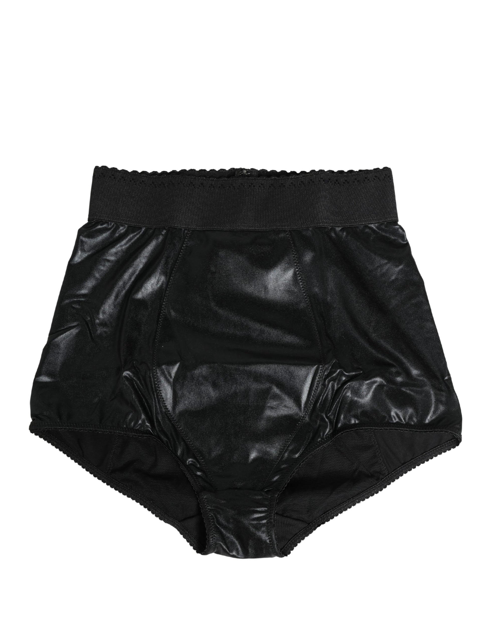Black High Waisted Slip Girdle Panty Underwear