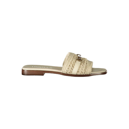 Beige Leather Women's Sandal
