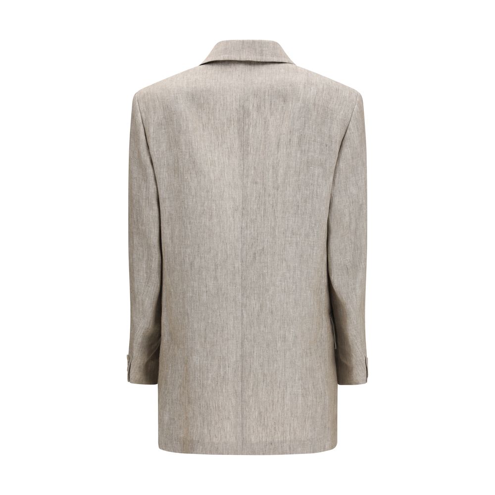 Beige Linen Blazer